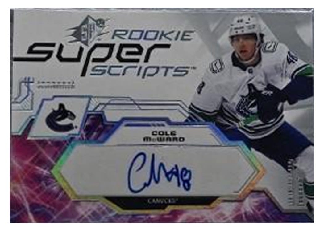 2023-24 SPx Rookie Superscripts Cole McWard #SSR-CM card