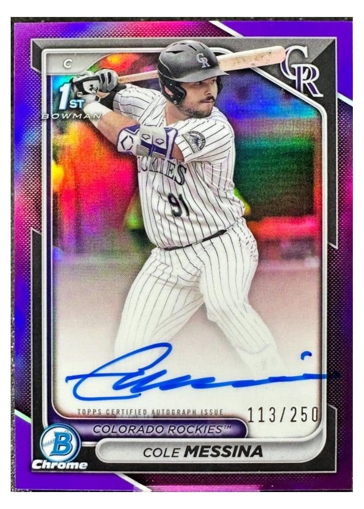 2024 Bowman Draft Chrome Prospect Autographs Cole Messina #CPA-CME card