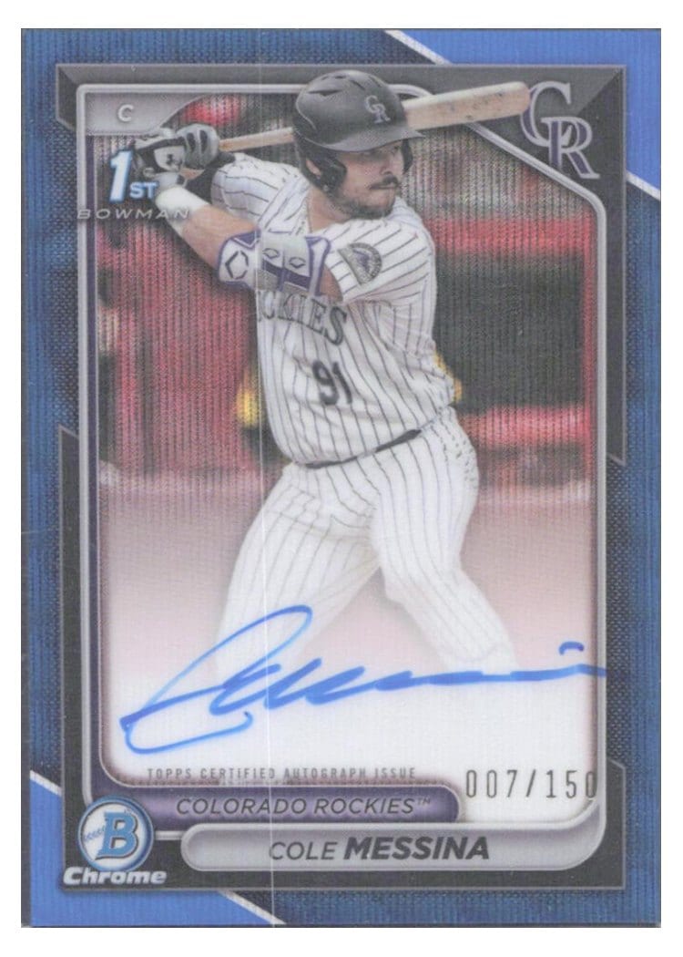 2024 Bowman Draft Chrome Prospect Autographs Cole Messina #CPA-CME card