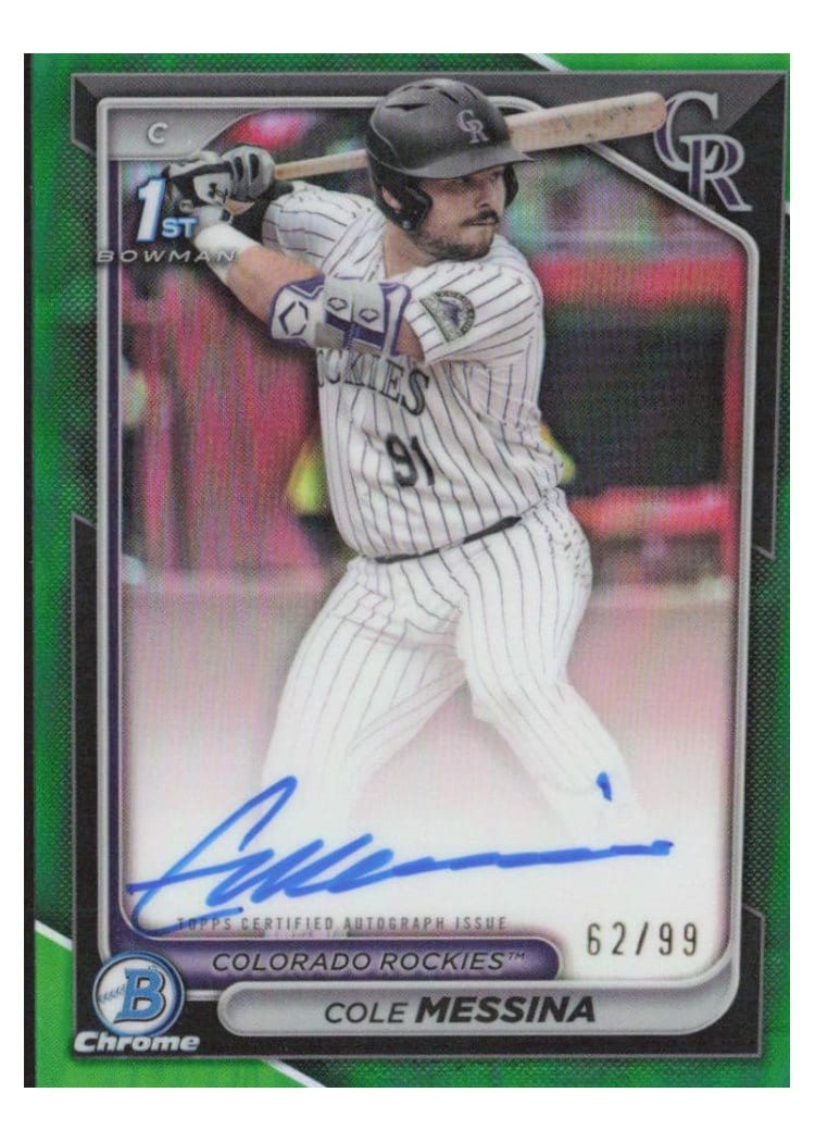 2024 Bowman Draft Chrome Prospect Autographs Cole Messina #CPA-CME card