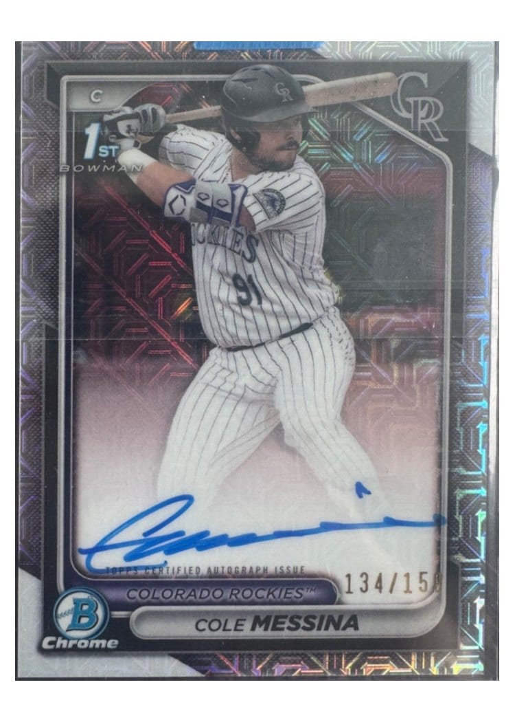 2024 Bowman Draft Chrome Prospect Autographs Cole Messina #CPA-CME card
