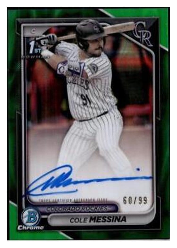 2024 Bowman Draft Chrome Prospect Autographs Cole Messina #CPA-CME card