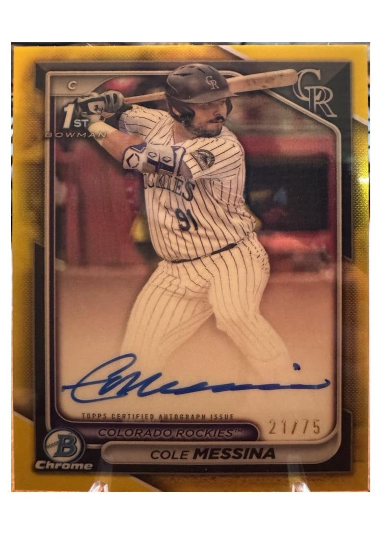 2024 Bowman Draft Chrome Prospect Autographs Cole Messina #CPA-CME card