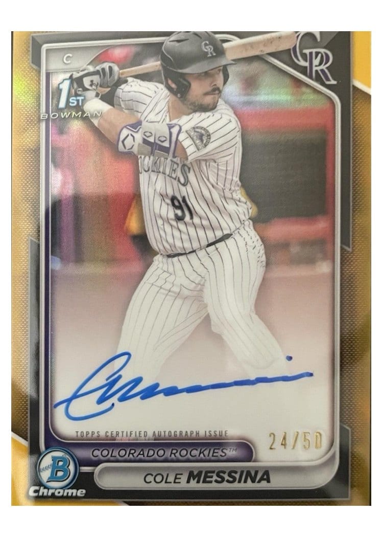 2024 Bowman Draft Chrome Prospect Autographs Cole Messina #CPA-CME card