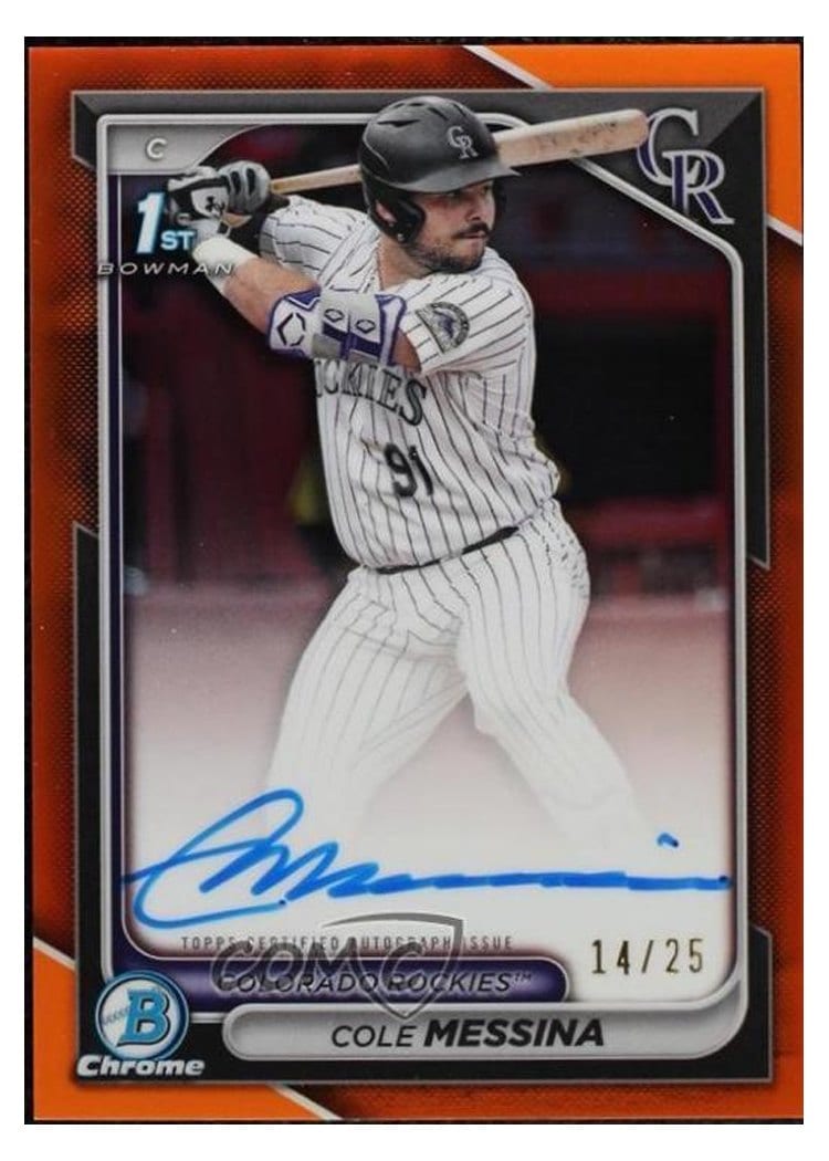 2024 Bowman Draft Chrome Prospect Autographs Cole Messina #CPA-CME card