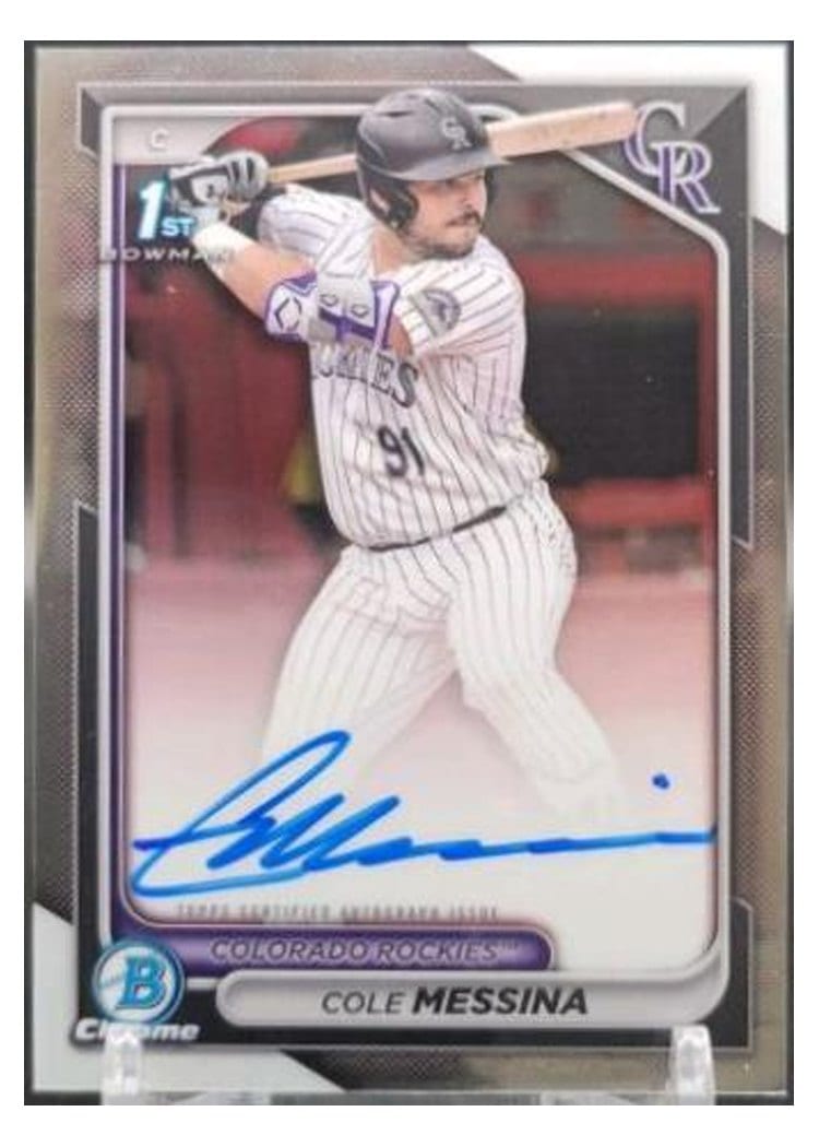 2024 Bowman Draft Chrome Prospect Autographs Cole Messina #CPA-CME card