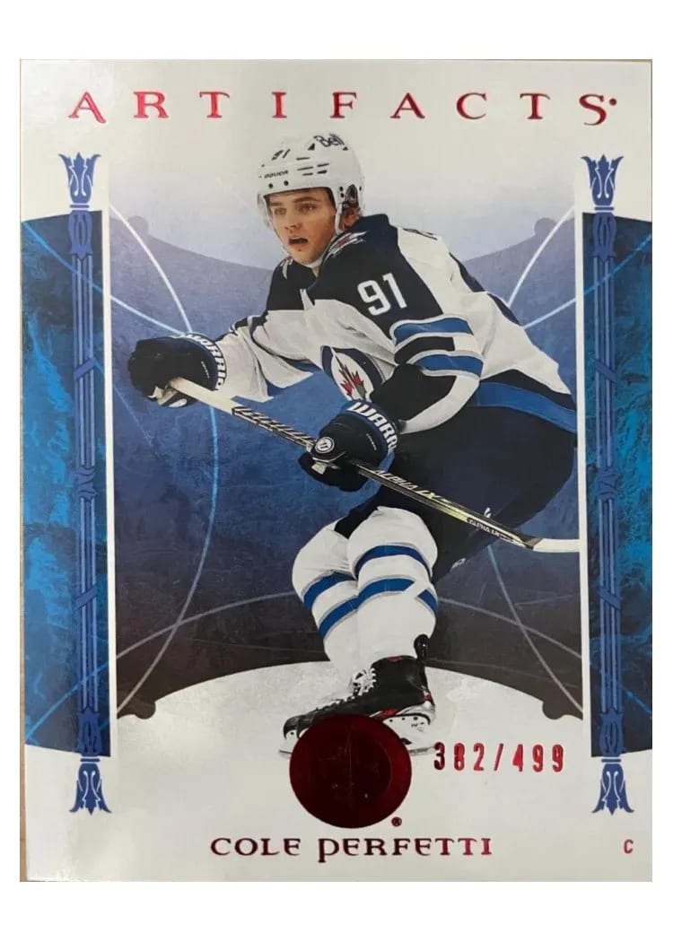 2022-23 Upper Deck Artifacts Base Set Cole Perfetti #4 card