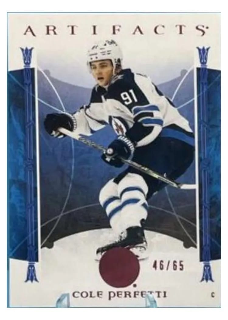 2022-23 Upper Deck Artifacts Base Set Cole Perfetti #4 card