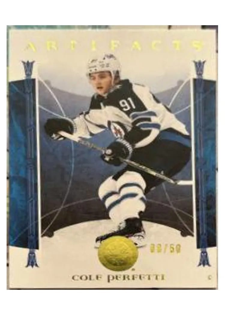 2022-23 Upper Deck Artifacts Base Set Cole Perfetti #4 card