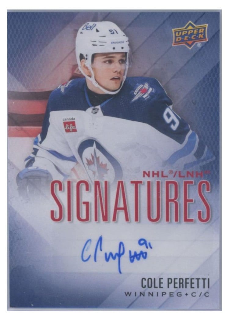 2024-25 Tim Hortons Collectors Series NHL Signatures Cole Perfetti #S-CP card