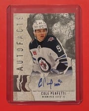 2025-26 Upper Deck Artifacts Autofacts Cole Perfetti #AF-CP card
