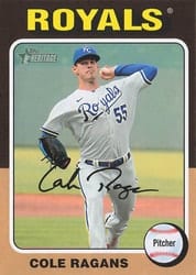 2024 Topps Heritage Mini Base Set Cole Ragans #120 card