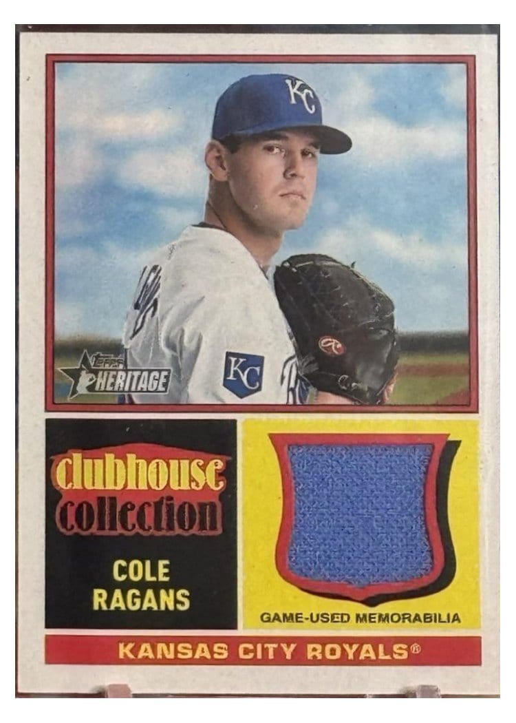 2025 Topps Heritage Clubhouse Collection Relics Cole Ragans #CCR-CR card