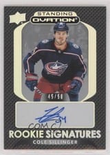 2021-22 Upper Deck Ovation Standing Ovation Rookie Signatures Cole Sillinger #SORS-CS card
