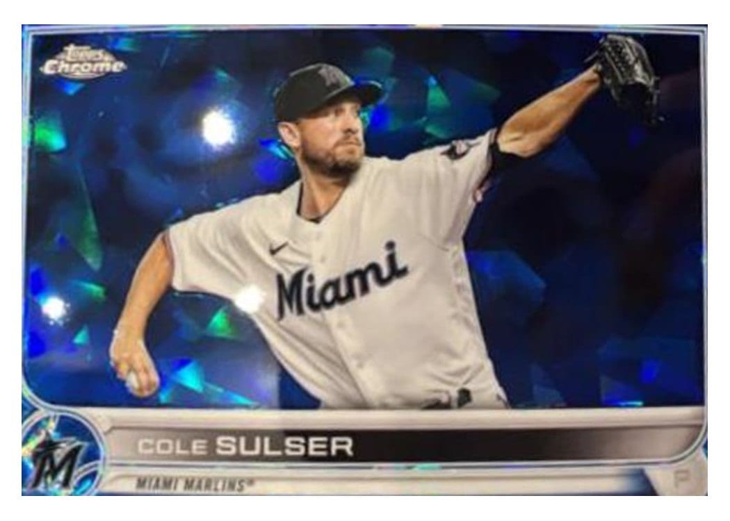 2022 Topps Chrome Update Sapphire Edition Base Set Cole Sulser #US103 card