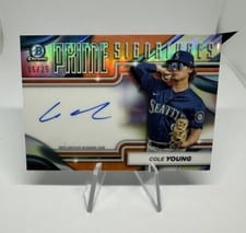 2024 Bowman Chrome Prime Chrome Signatures Cole Young #PCS-CY card