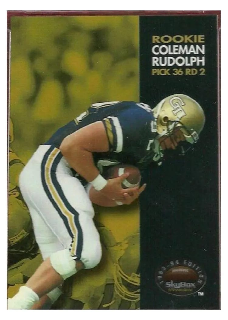 1993 Skybox Premium Coleman Rudolph #63 card