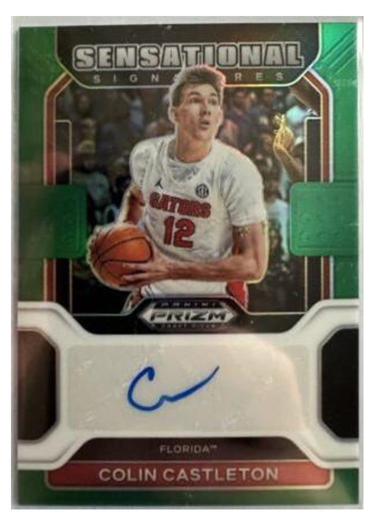 2022 Panini Prizm Draft Picks Sensational Signatures Colin Castleton #SS-CCA card