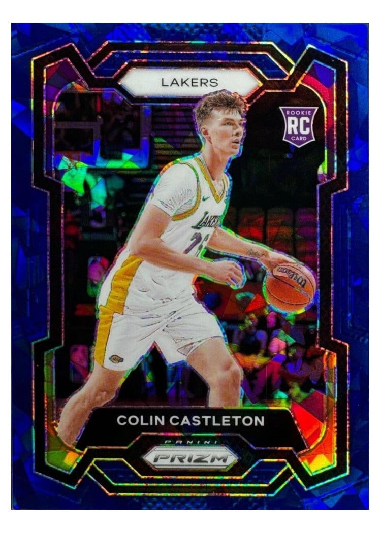 2023-24 Panini Prizm Base Set Colin Castleton Blue Ice #287 card