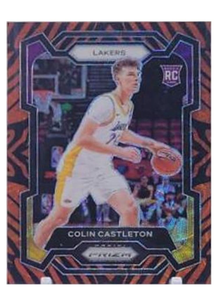 2023-24 Panini Prizm Base Set Colin Castleton Choice Tiger Stripe #287 card
