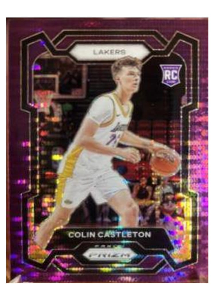 2023-24 Panini Prizm Base Set Colin Castleton Purple Pulsar #287 card