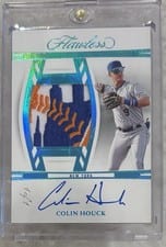 2024 Panini Flawless Draft Patch Autographs Colin Houck #DPA-CH card