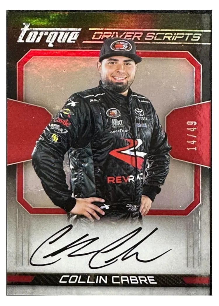 2017 Panini Torque Nascar Driver Scripts Collin Cabre #DS-CC card