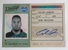 2020 Panini Prestige NFL Passport Signatures Collin Johnson #PA-CJ card