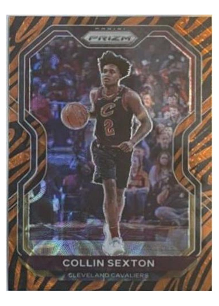 2020-21 Panini Prizm Base Set Collin Sexton Choice Tiger Stripe Prizm #225 card