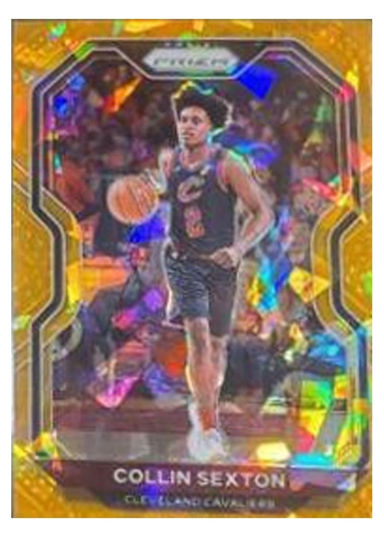 2020-21 Panini Prizm Base Set Collin Sexton Orange Ice Prizm #225 card