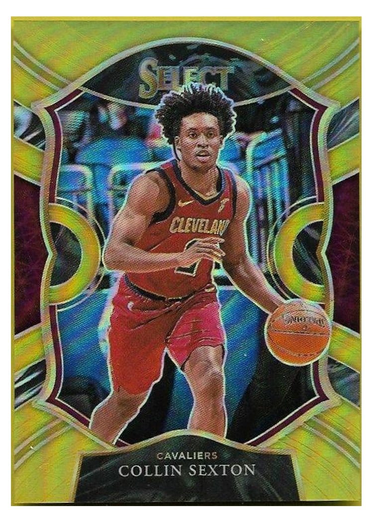 2020-21 Panini Select Base Set Collin Sexton Gold Prizm #59 card