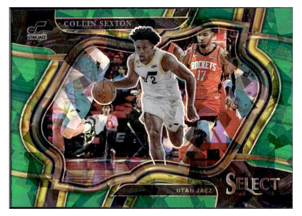 2022-23 Panini Select Base Set Collin Sexton Green Ice Prizm #223 card