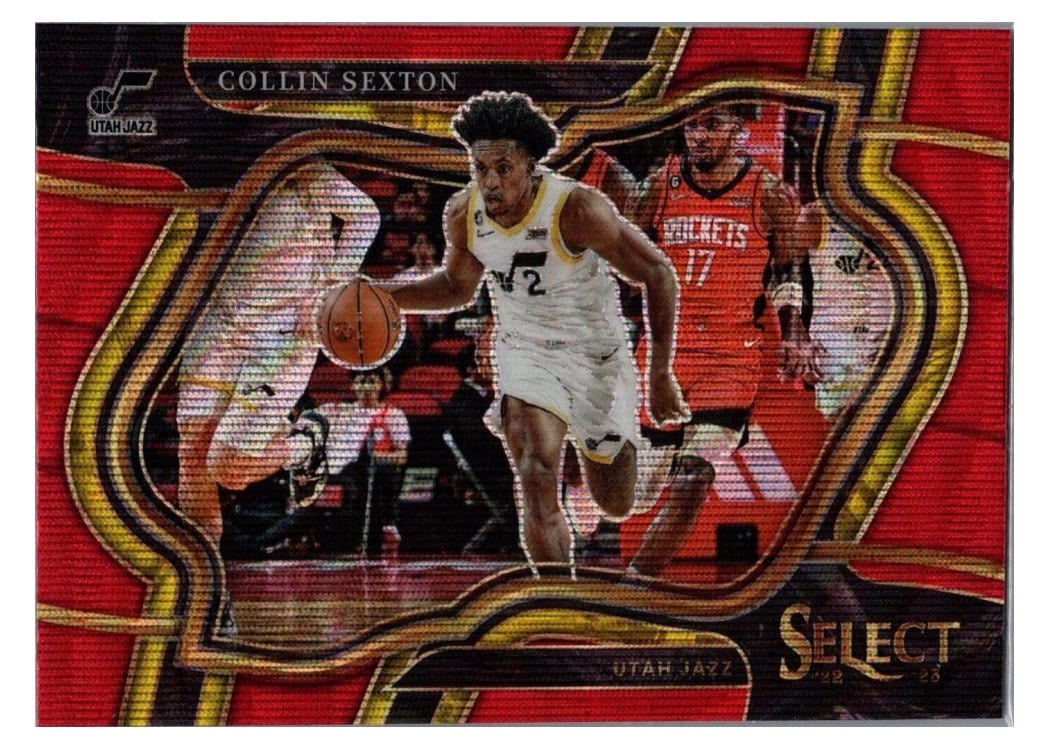 2022-23 Panini Select Base Set Collin Sexton Red Wave Prizm #223 card