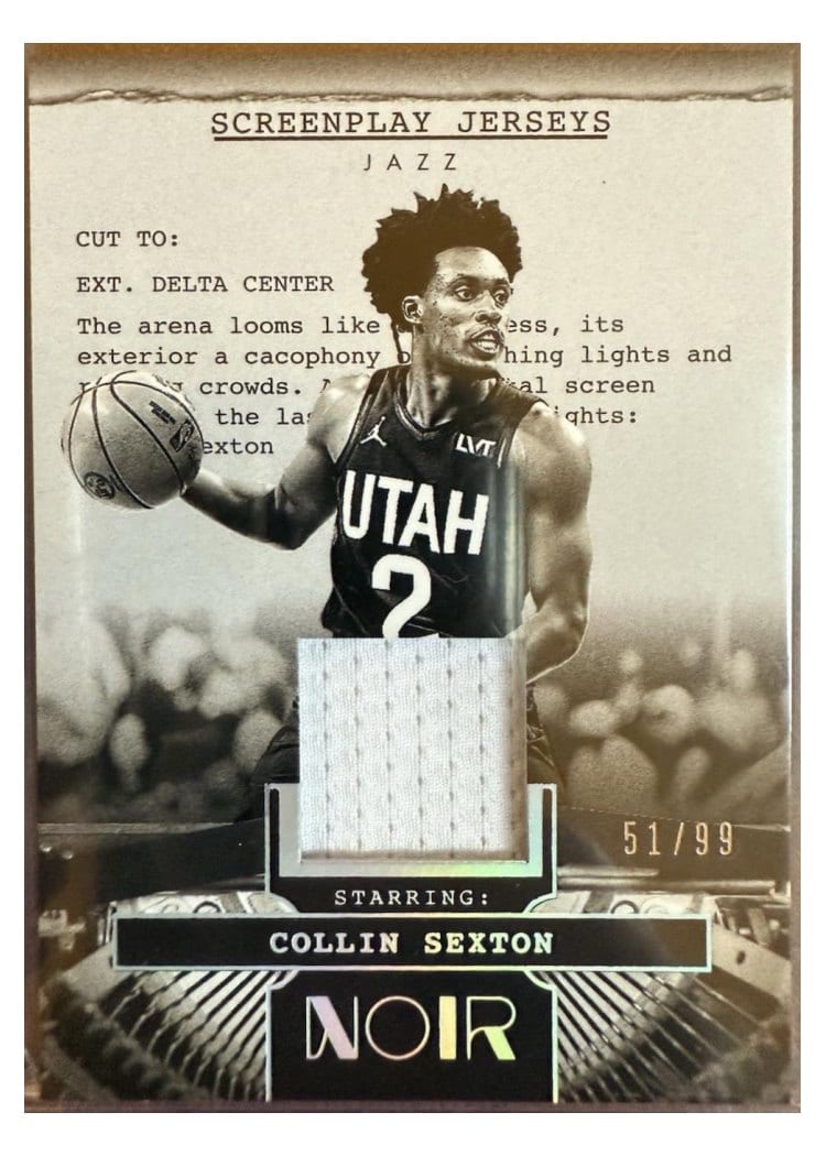 2024-25 Panini Noir Screenplay Jerseys Set Collin Sexton #21 card