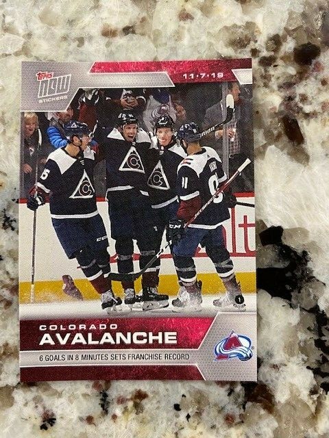 2019 Topps Now NHL Stickers Colorado Avalanche #48 card