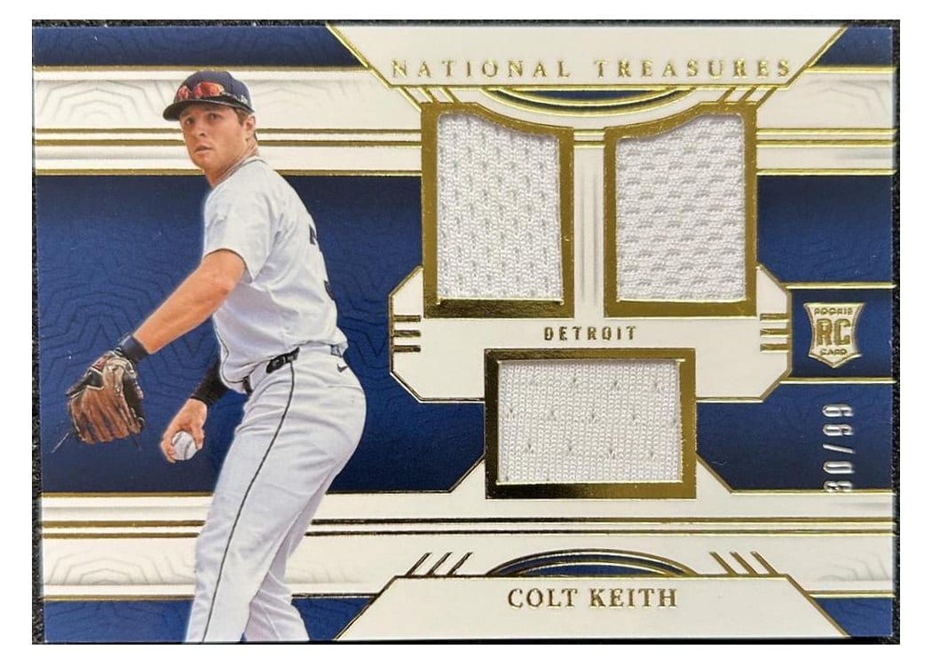 2024 Panini National Treasures Game Gear Swatches Trio Colt Keith #2 card