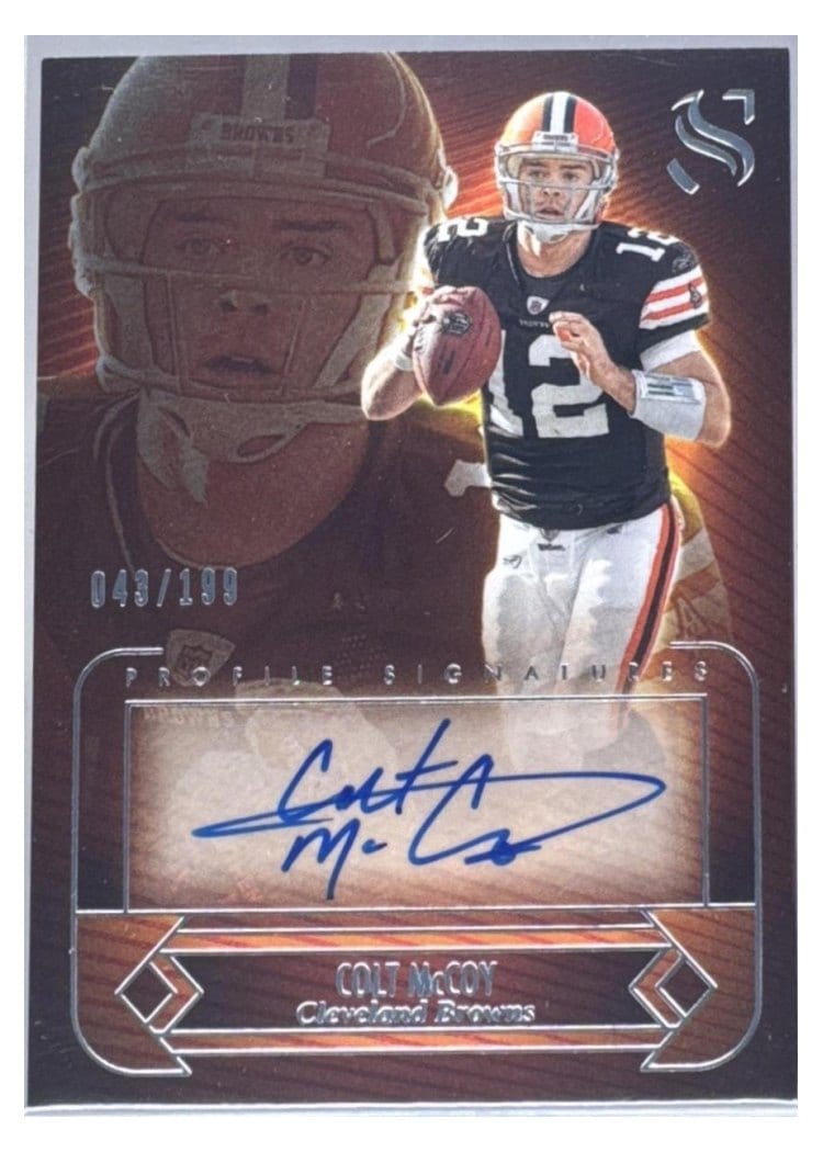 2025 Panini Silhouette Profile Signatures Colt McCoy #10 card