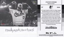 2024 Topps Black & White Rookie Resolution Colton Cowser #RR20 card