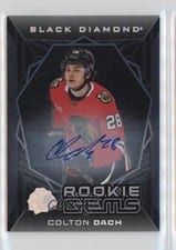 2025-26 Upper Deck Black Diamond Rookie Gems Signatures Colton Dach #RGS-CD card