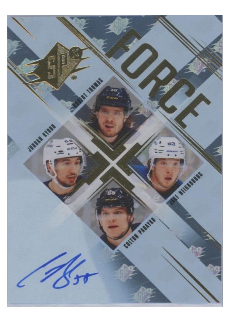 2024-25 SPx Force Autograph Parallel Colton Parayko #SF-TKNP card