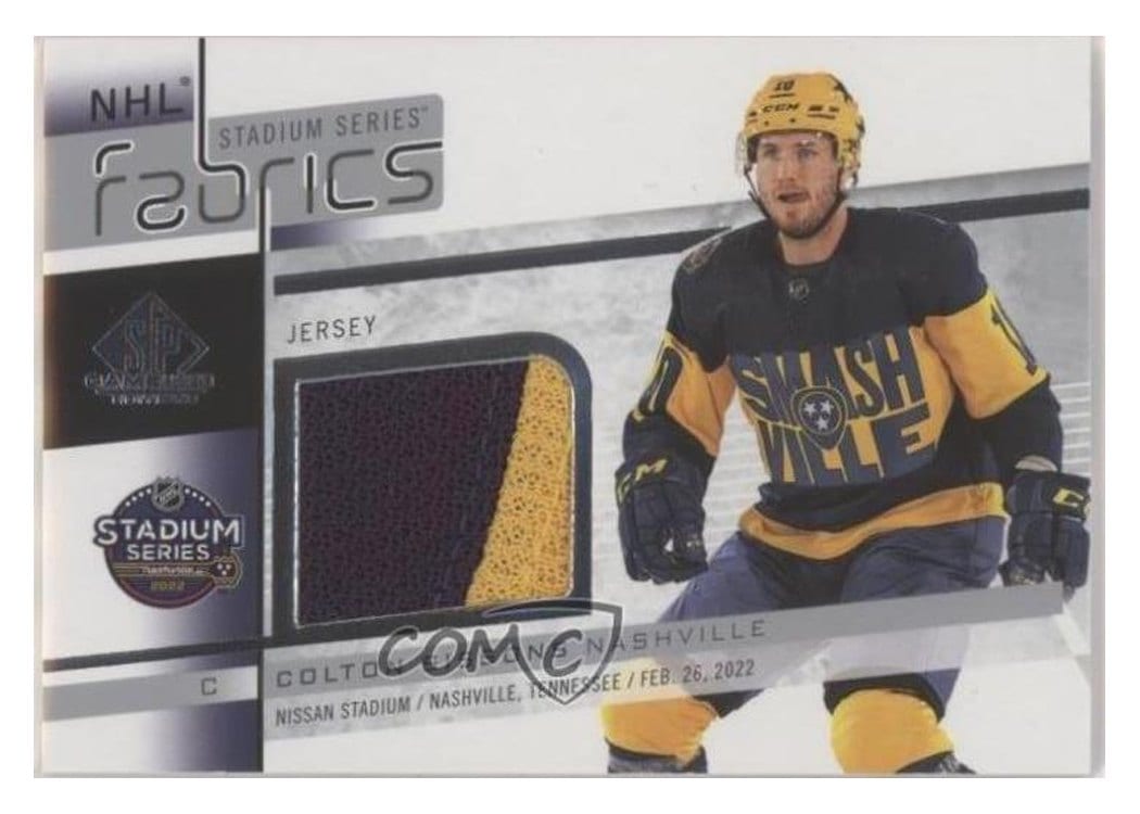 2022 SP Game Used NHL Stadium Series Jersey Relics Colton Sissons #STS-12 card