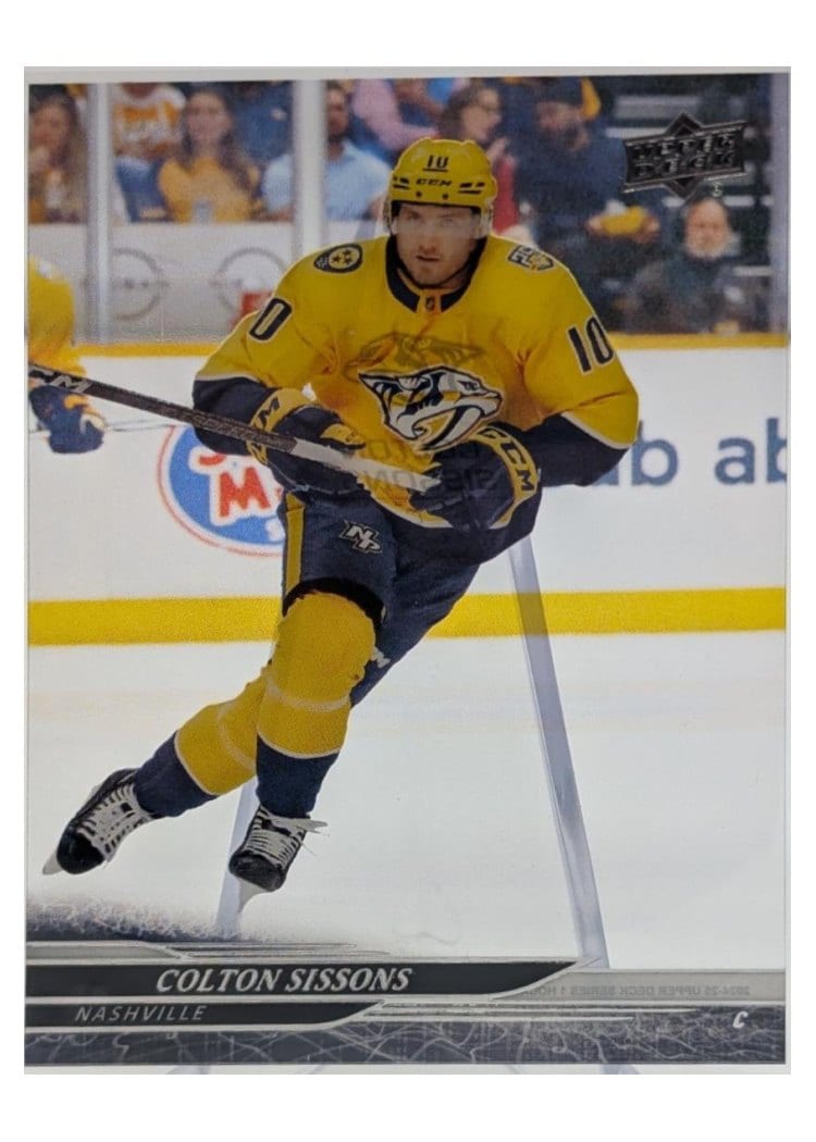 2024-25 Upper Deck Base Set Colton Sissons Clear Cut #109 card