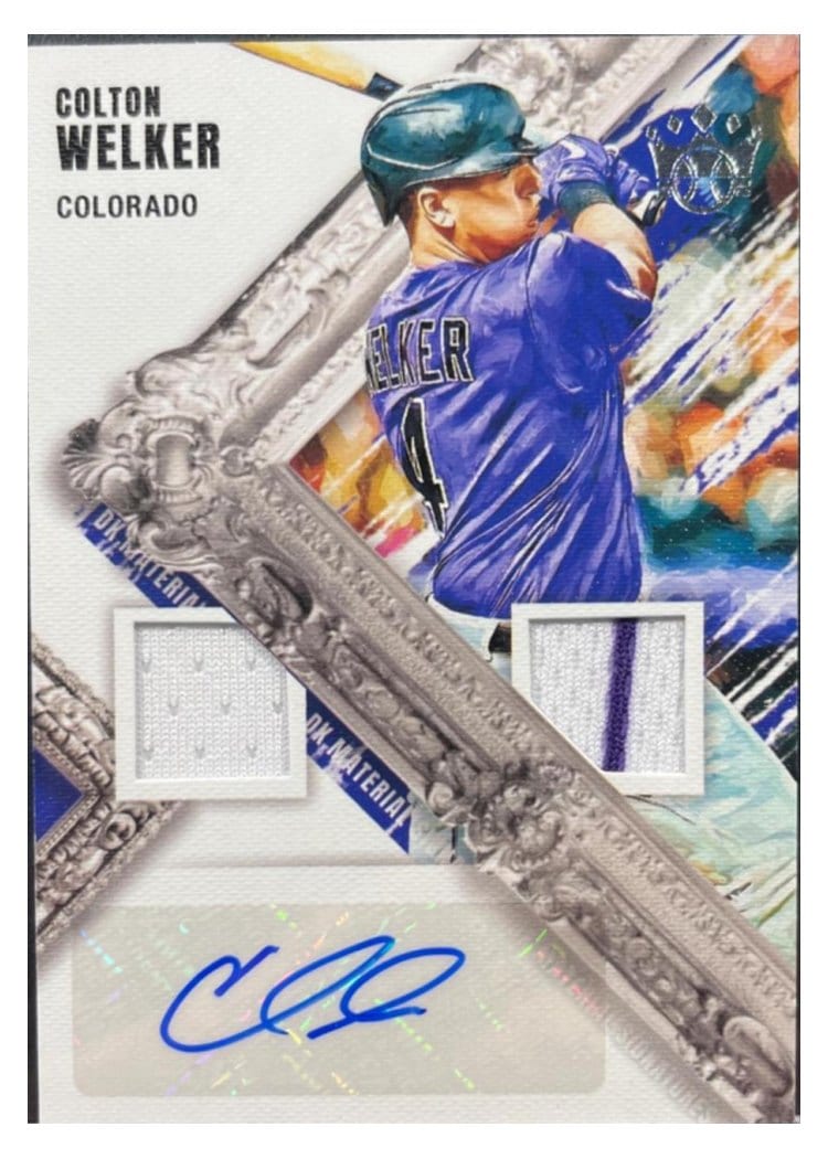 2022 Panini Diamond Kings DK Material Signatures Colton Welker #DMS-CW card