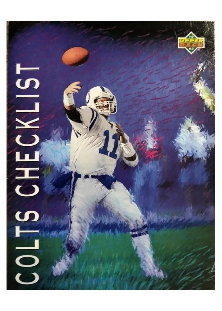 1993 Upper Deck Colts Checklist #72 card