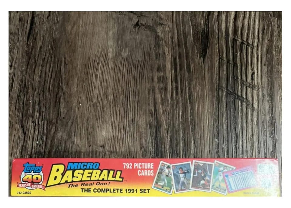 1991 Topps Micro Complete Set card