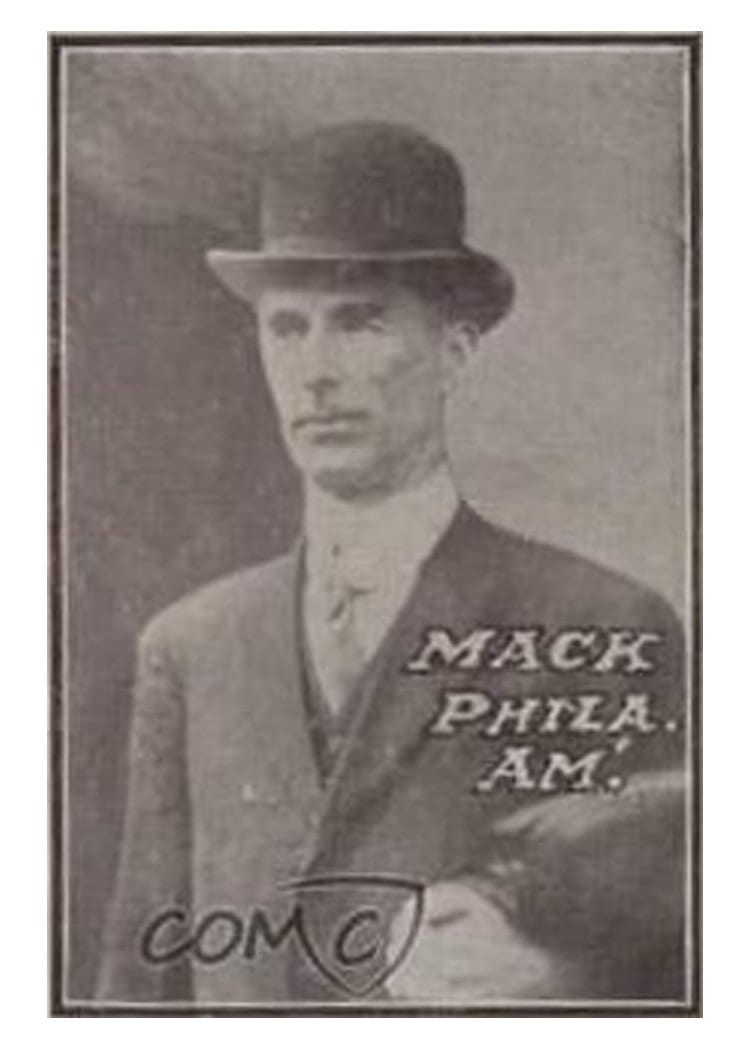1913 Tom Barker Game Connie Mack card