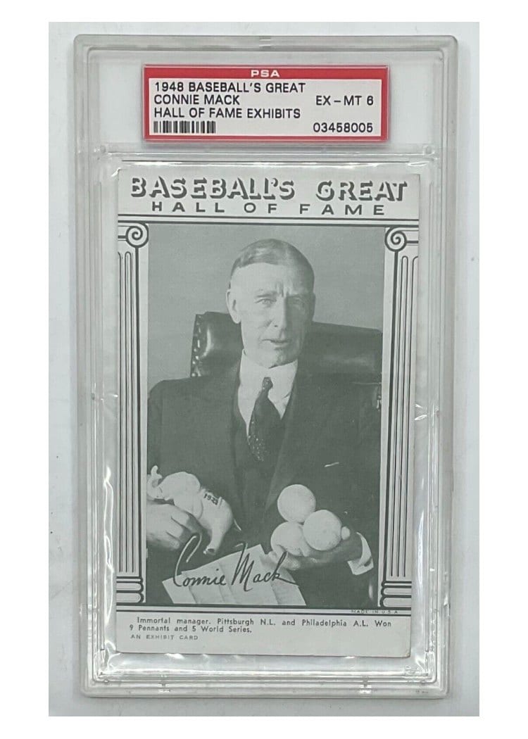 1948 Baseball's Great Hall of Fame Exhibits Connie Mack card