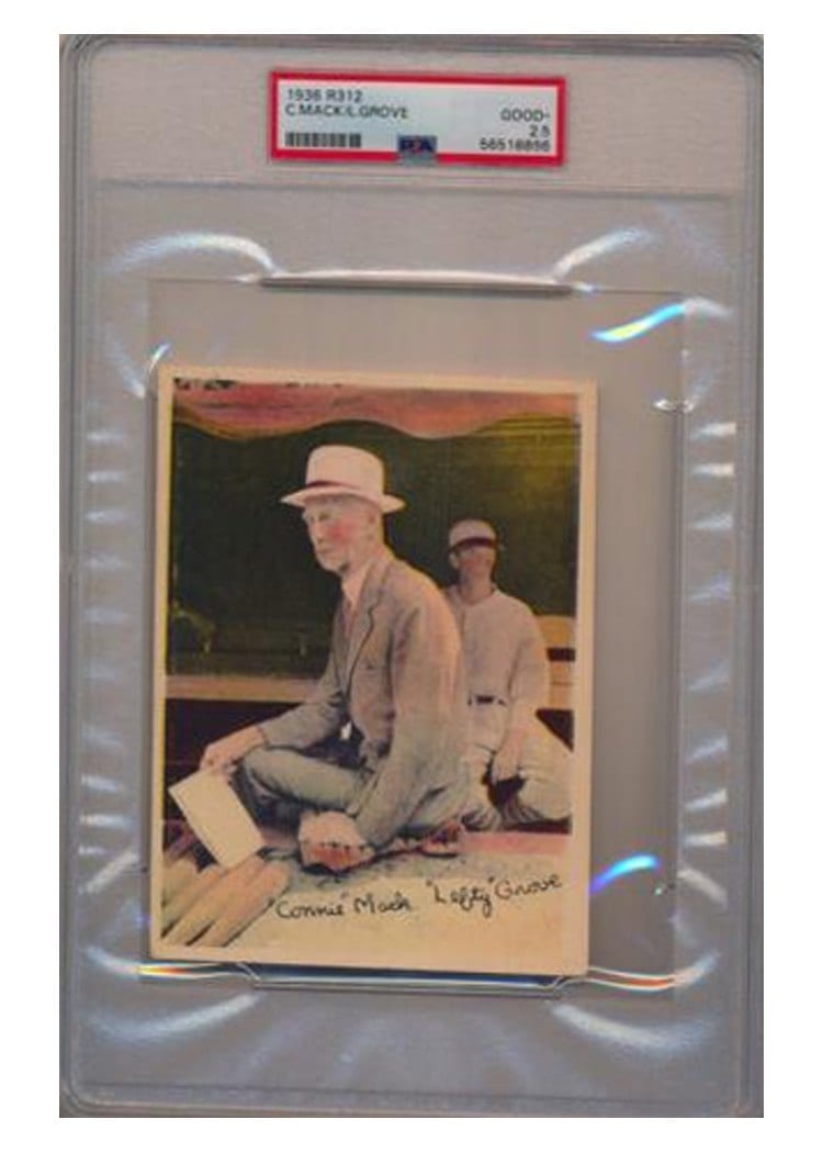 1936 R312 Connie Mack, Lefty Grove card