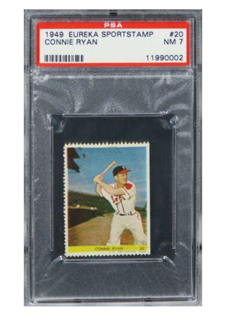 1949 Eureka Sportstamps Connie Ryan #20 card