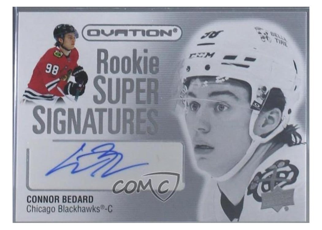 2023-24 Upper Deck Ovation Rookie Super Signatures Connor Bedard #RSS-CB card